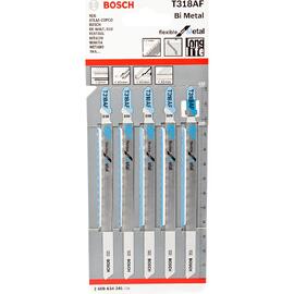 Набор пилок для лобзика по металлу Bosch T318AF 132мм 5шт (241) — Фото 1